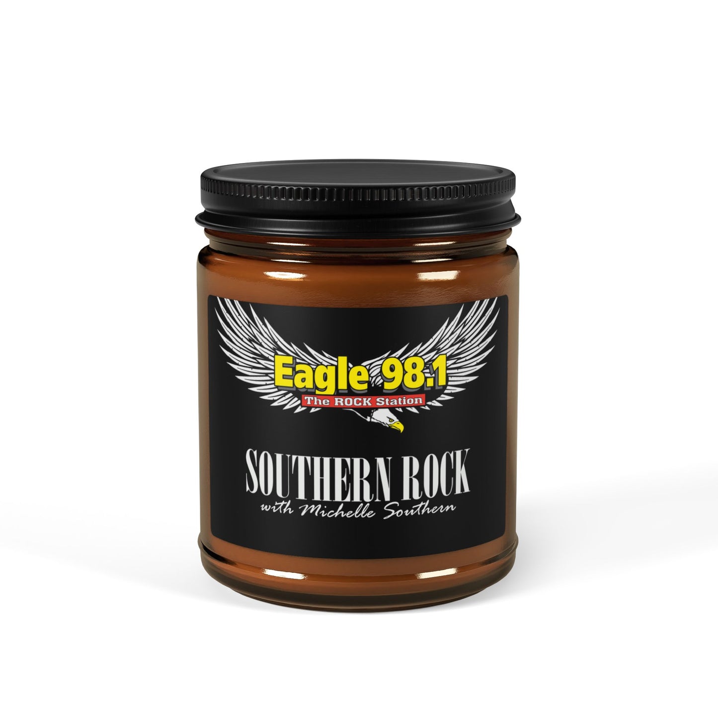 Southern Rock Scented Soy Candle (Multi-Size, Amber Jar)