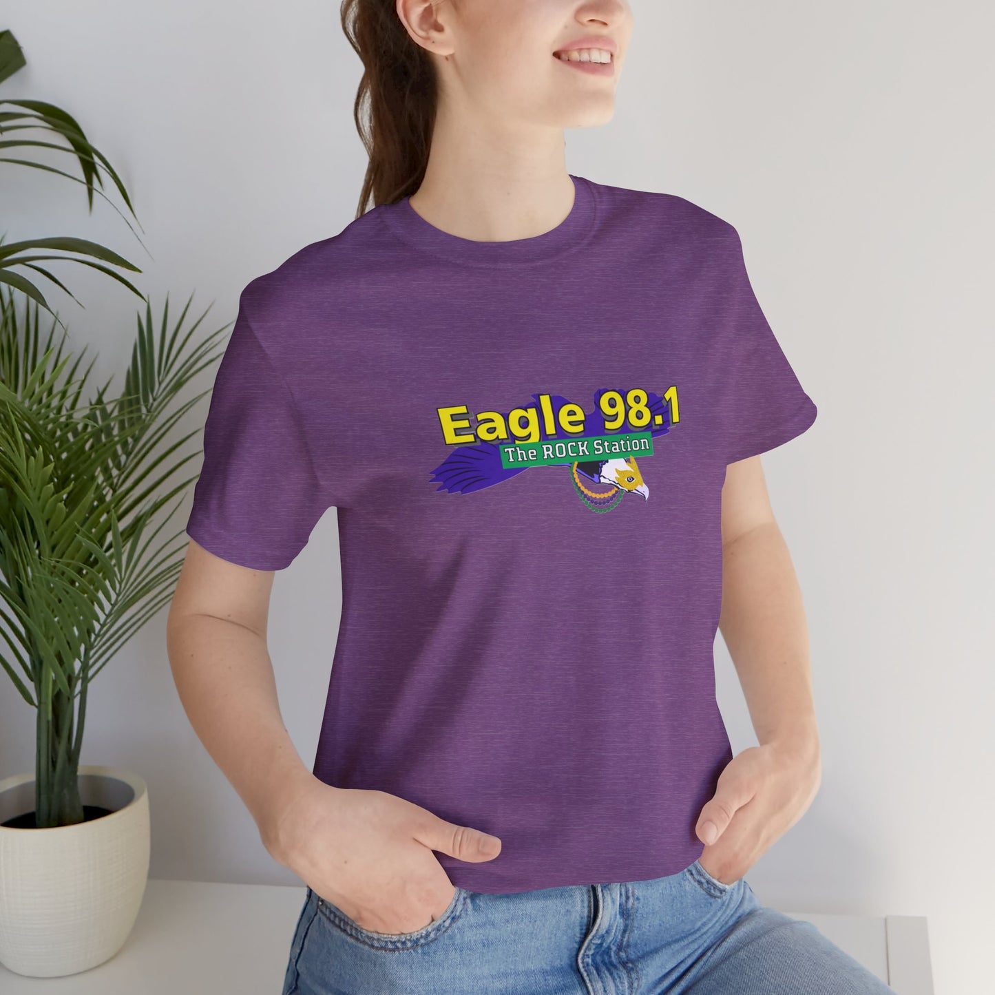 Mardi Gras Eagle 98.1 Unisex Jersey Short Sleeve Tee