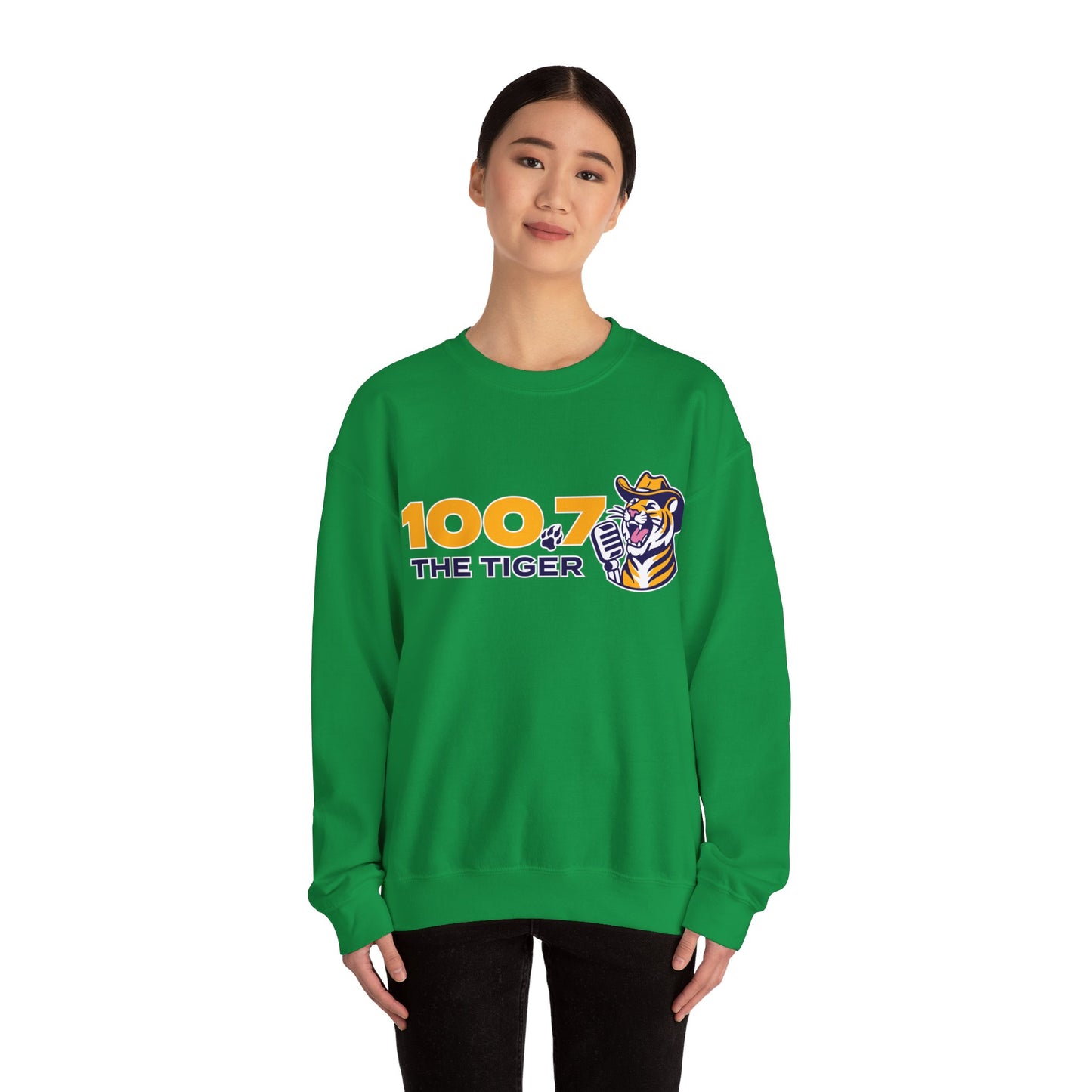 100.7 The Tiger Unisex Heavy Blend™ Crewneck Sweatshirt