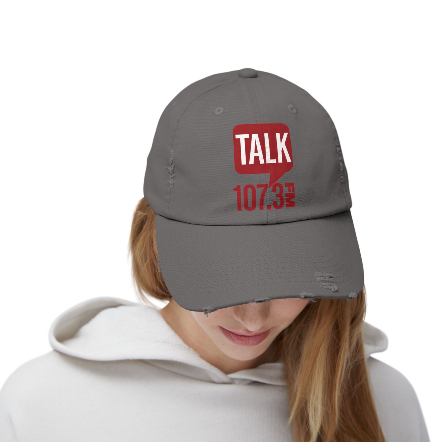 Talk 107.3 Unisex Distressed Cap