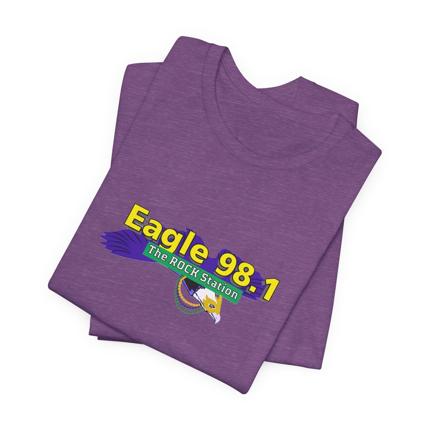 Mardi Gras Eagle 98.1 Unisex Jersey Short Sleeve Tee