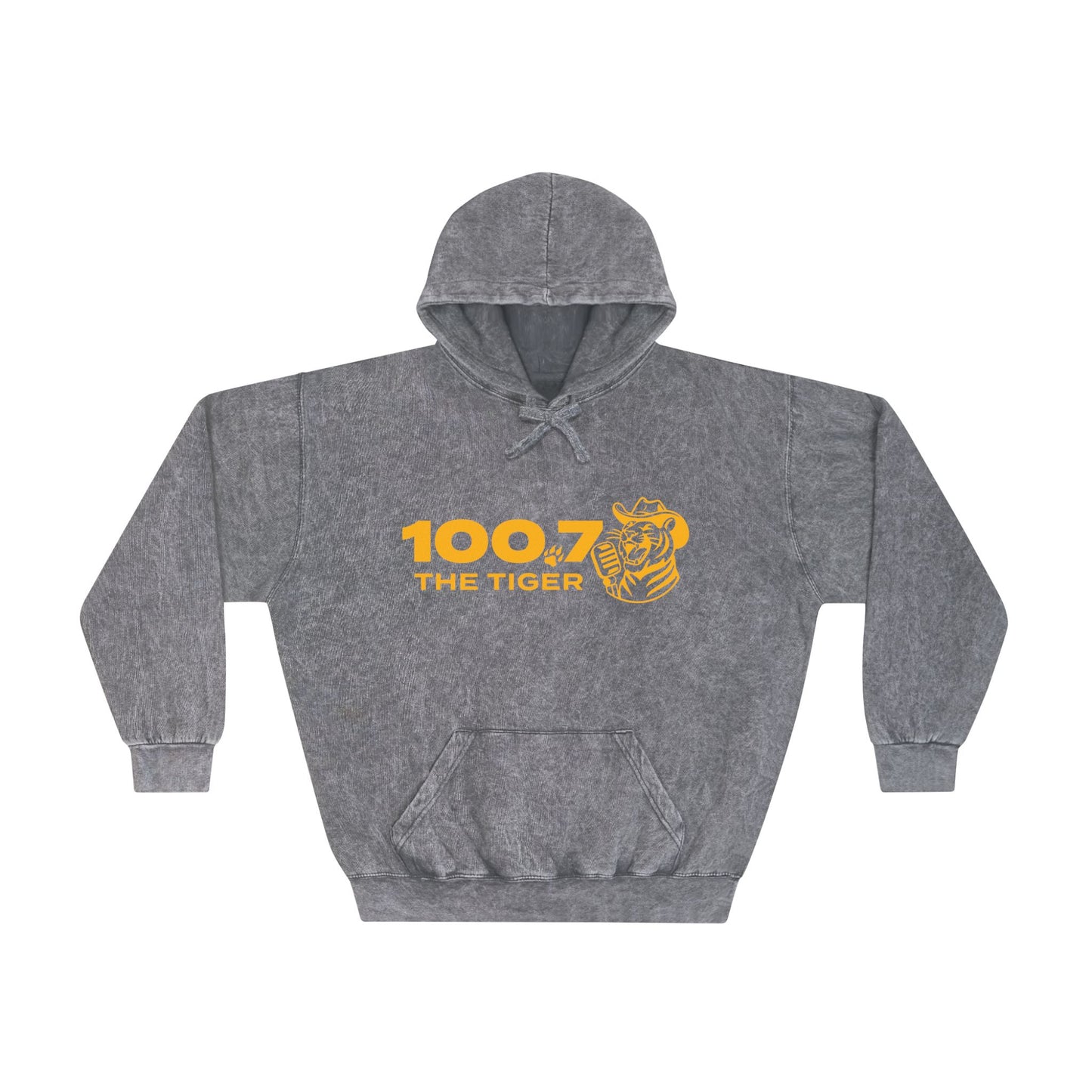 100.7 The Tiger Unisex Mineral Wash Hoodie