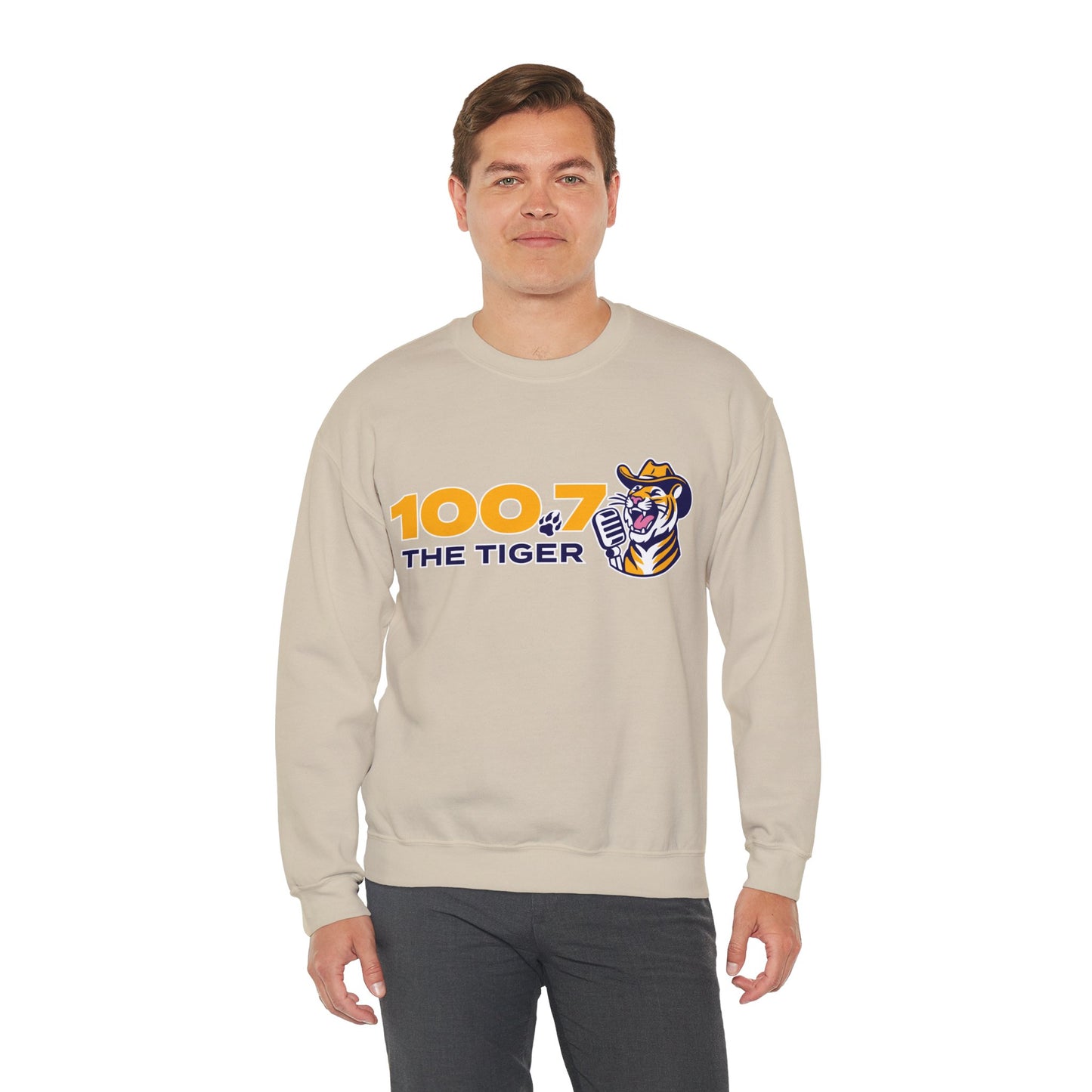 100.7 The Tiger Unisex Heavy Blend™ Crewneck Sweatshirt