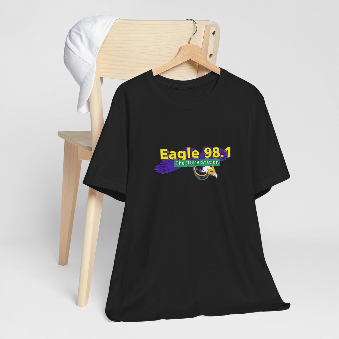 Mardi Gras Eagle 98.1 Unisex Jersey Short Sleeve Tee