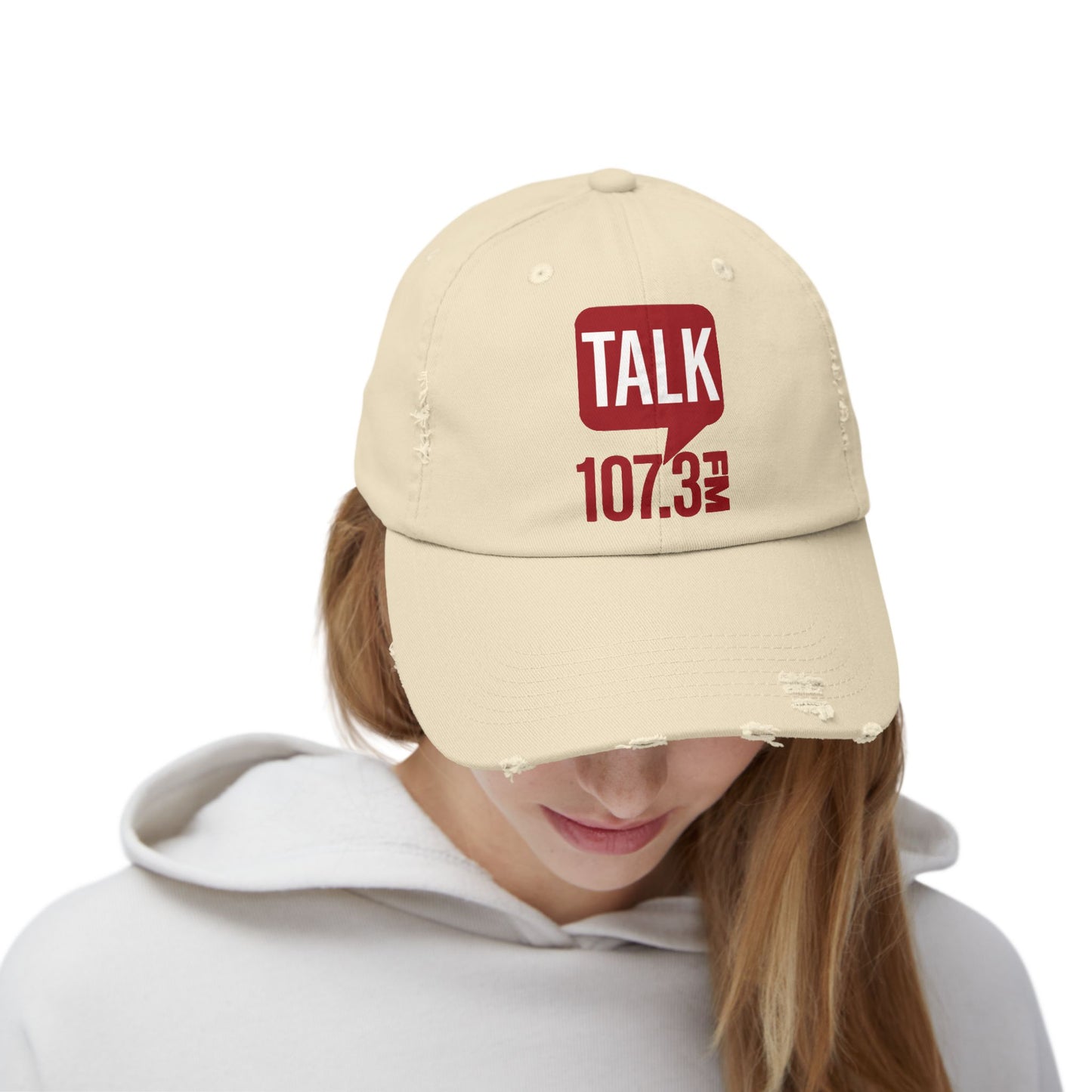 Talk 107.3 Unisex Distressed Cap